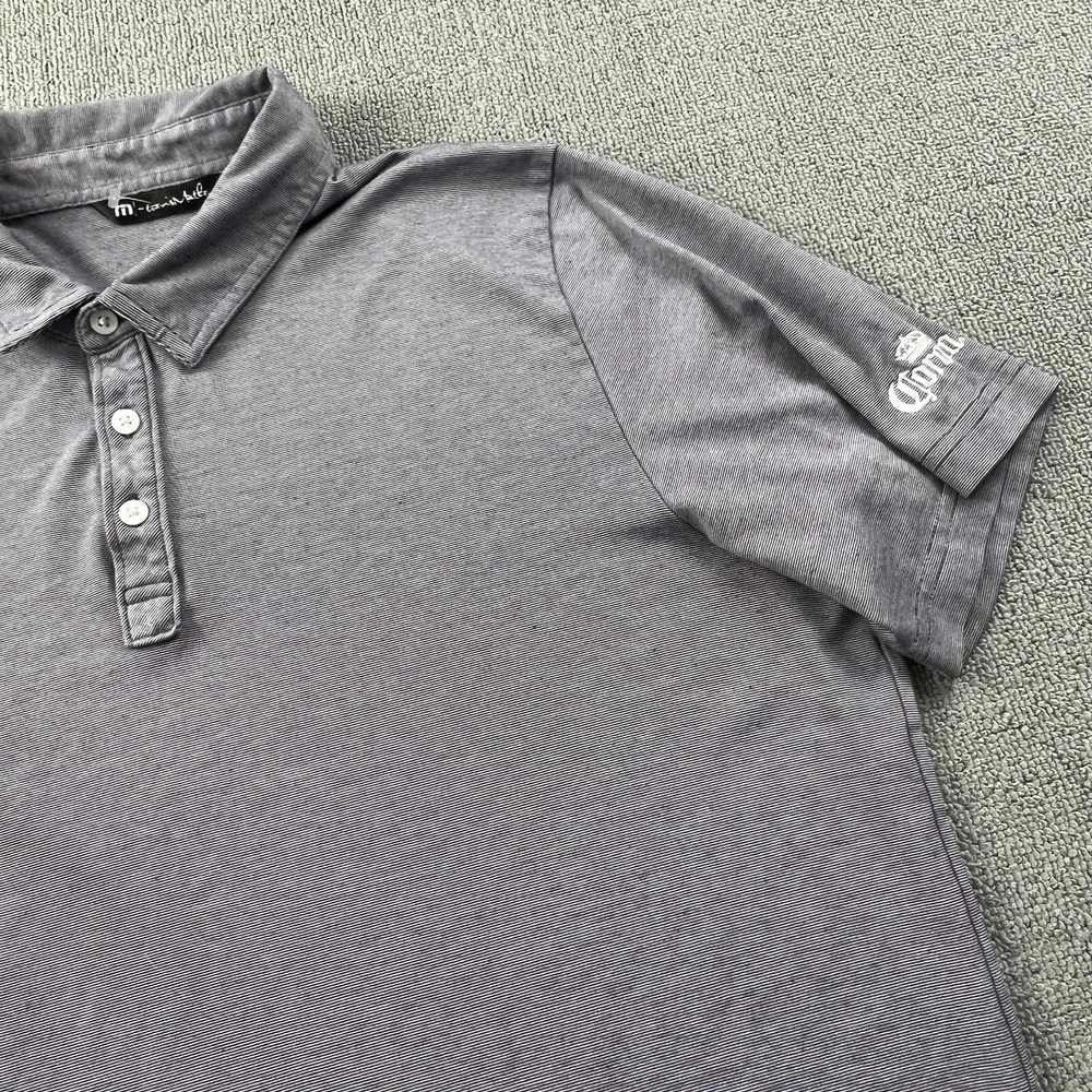 Travis Mathew Polo Shirt Adult Extra Large Striped Short Sleeve Golf Casual Men
